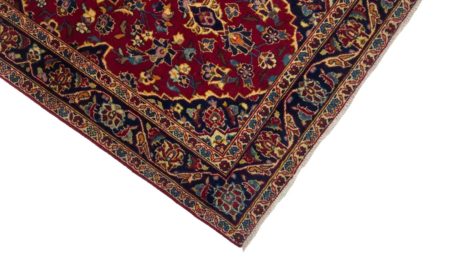 Perserteppich Keshan 158 x 95 cm Schafwolle handgeknüpft