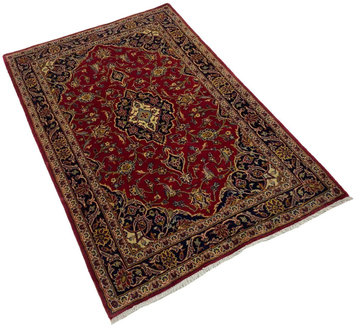 Perserteppich Keshan 160 x 107 cm Wolle handgeknüpft