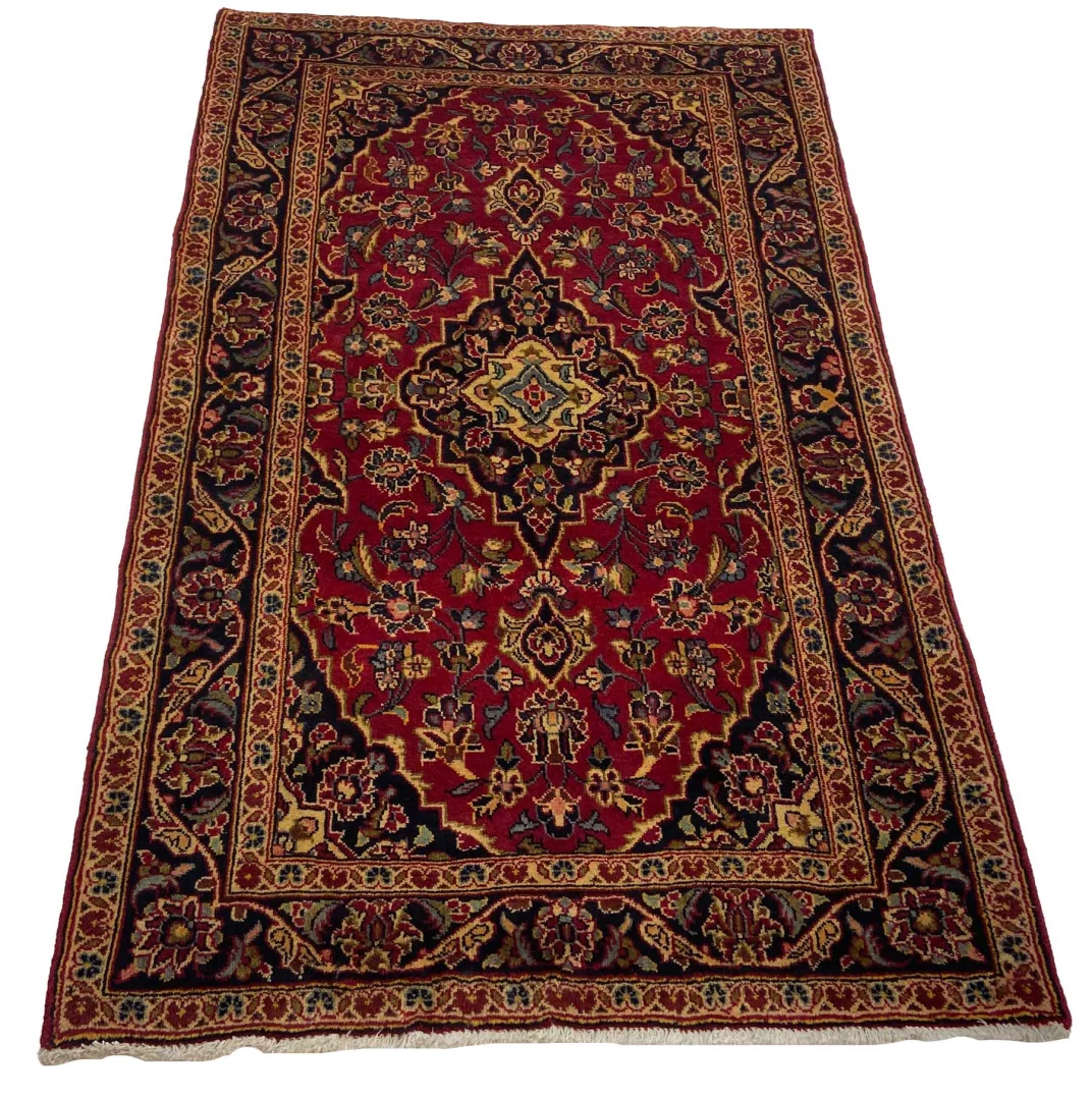 Perserteppich Keshan 169 x 104 cm Schafwolle handgeknüpft