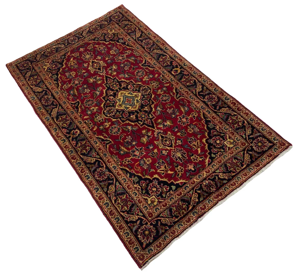 Perserteppich Keshan 169 x 104 cm Schafwolle handgeknüpft
