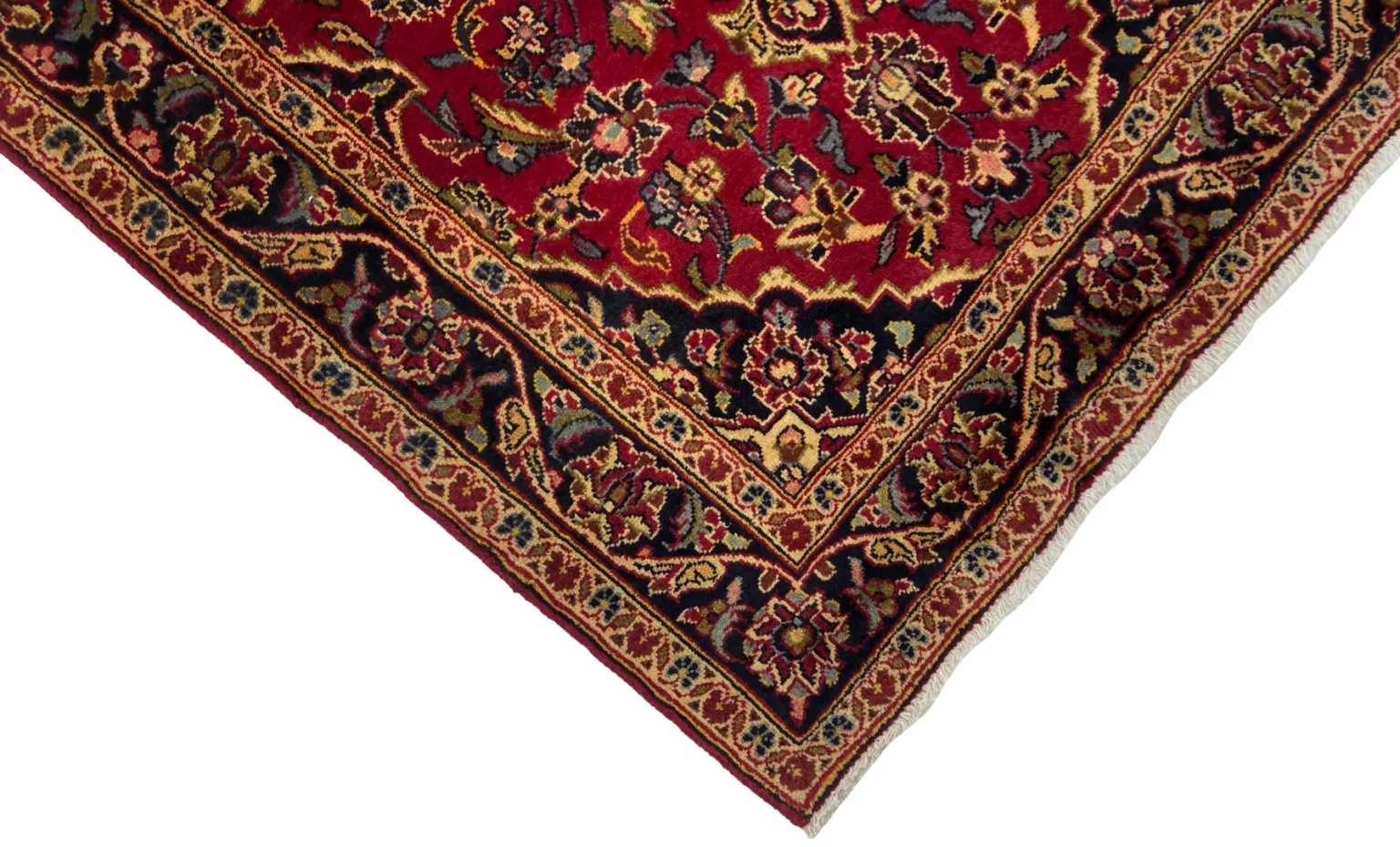 Perserteppich Keshan 169 x 104 cm Schafwolle handgeknüpft