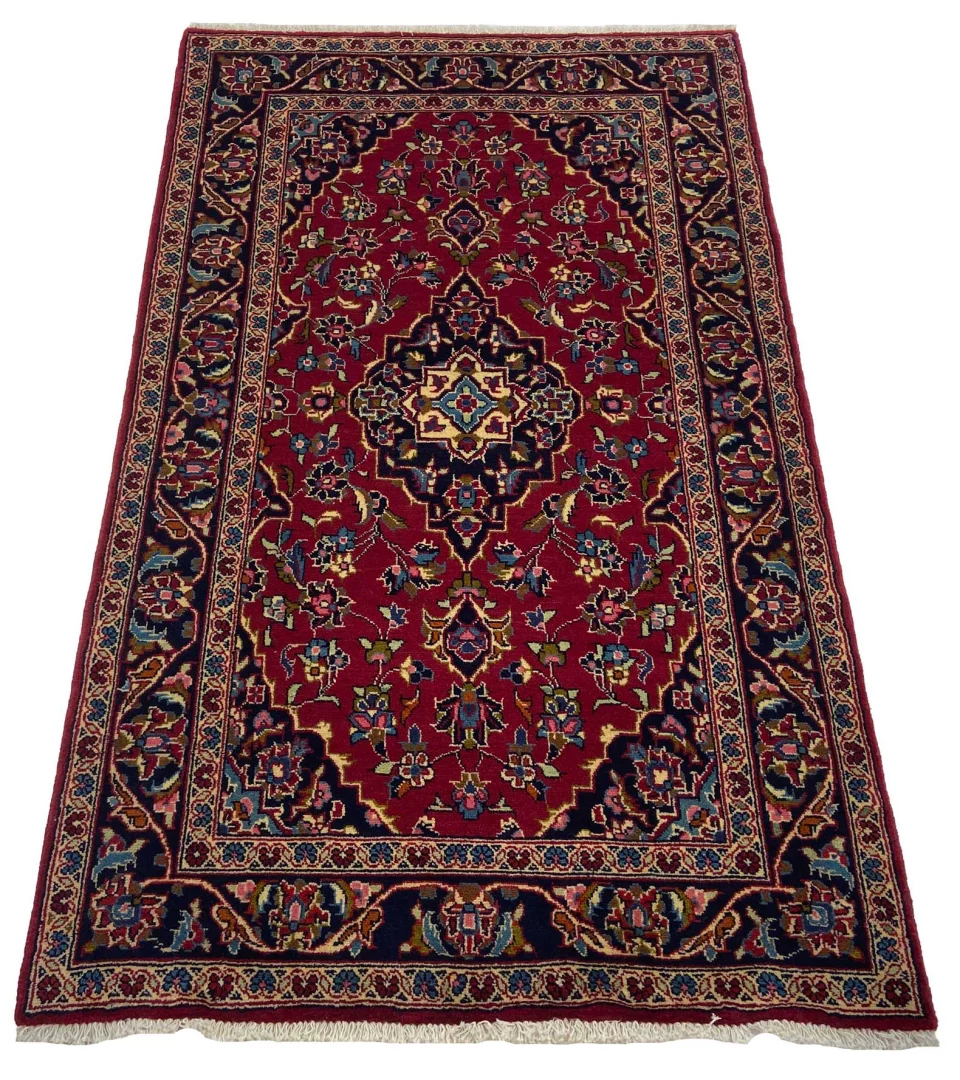 Perserteppich Keshan 170 x 100 cm Schafwolle handgeknüpft