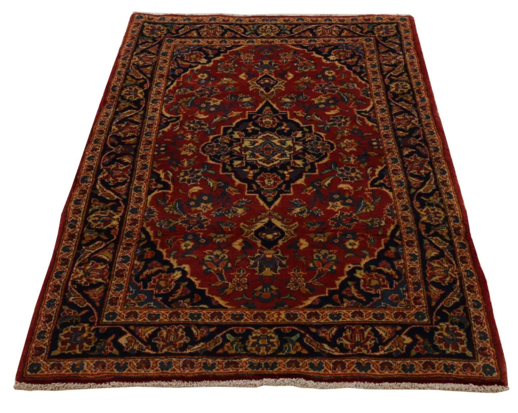 Perserteppich Keshan 172 x 105 cm Wolle handgeknüpft