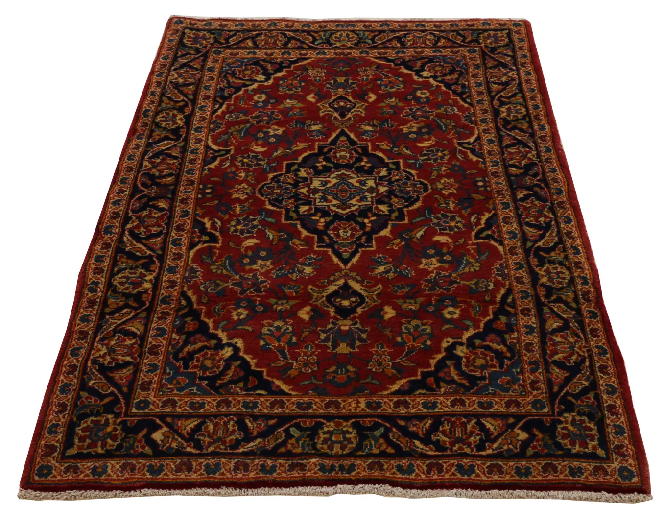 Perserteppich Keshan 172 x 105 cm Wolle handgeknüpft