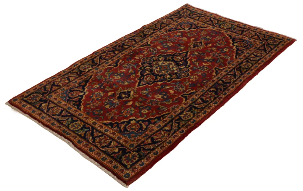 Perserteppich Keshan 172 x 105 cm Wolle handgeknüpft