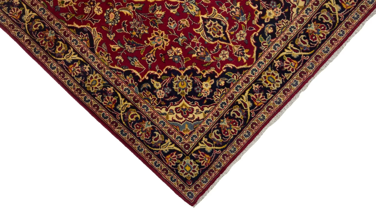 Perserteppich Keshan 172 x 106 cm Schafwolle handgeknüpft