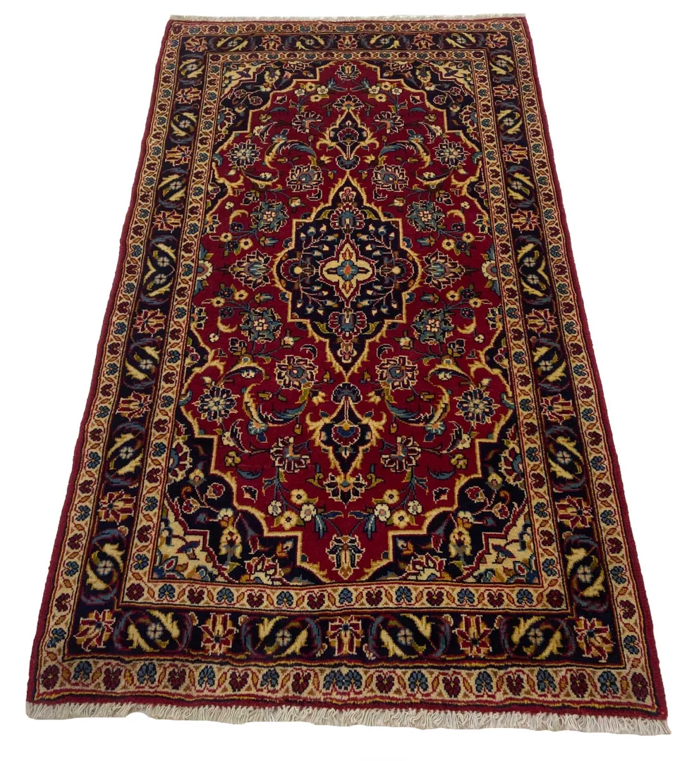 Perserteppich Keshan 173 x 95 cm Schafwolle handgeknüpft