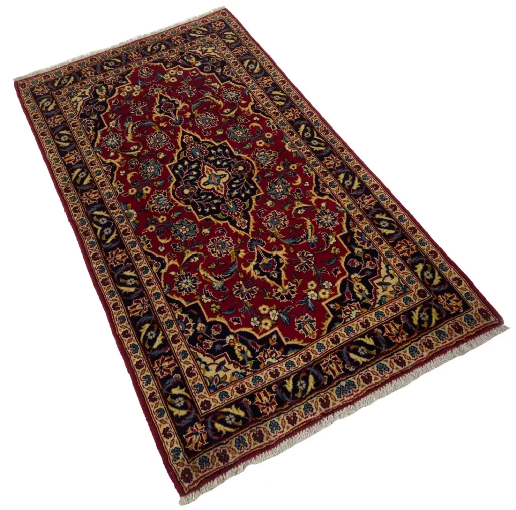Perserteppich Keshan 173 x 95 cm Schafwolle handgeknüpft
