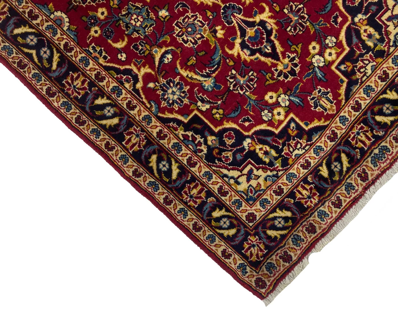 Perserteppich Keshan 173 x 95 cm Schafwolle handgeknüpft