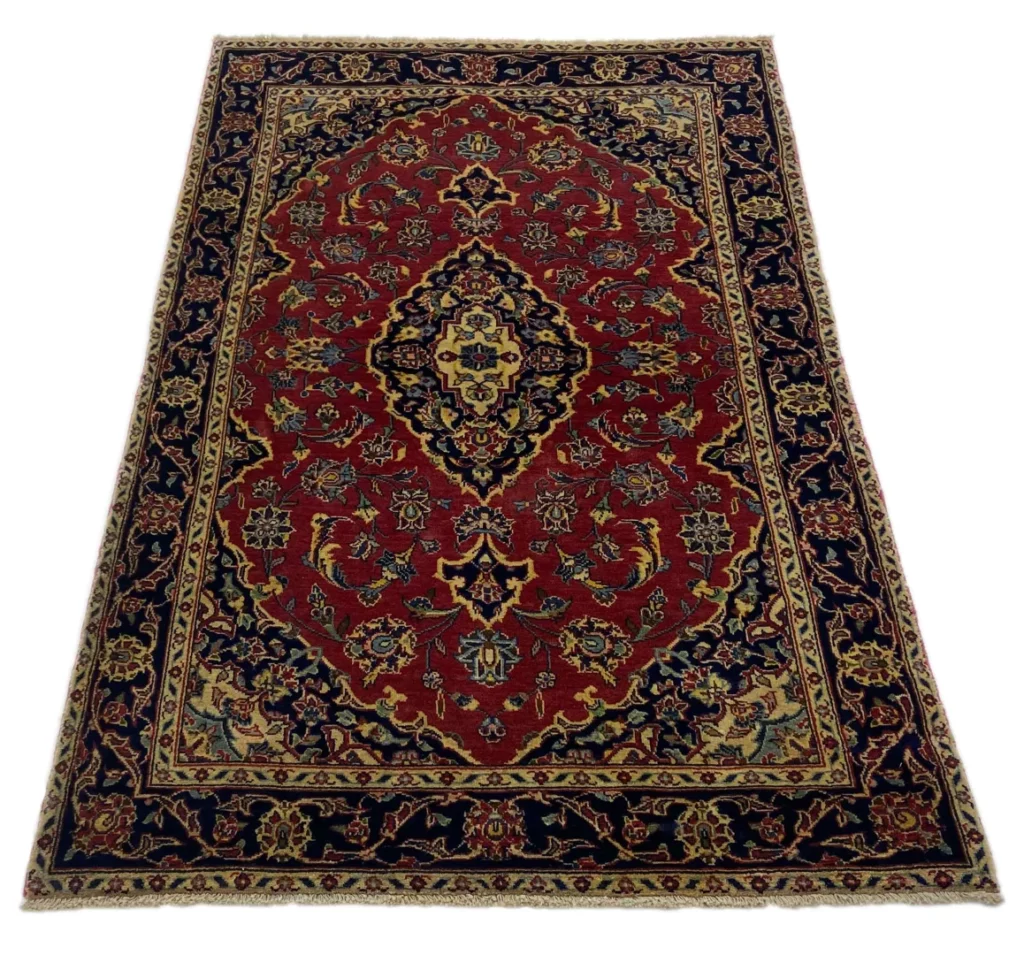 Perserteppich Keshan 183 x 106 cm Schafwolle handgeknüpft