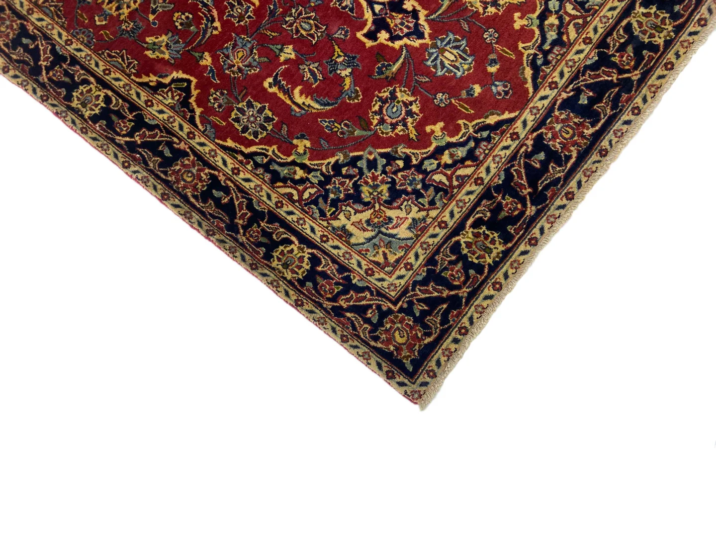 Perserteppich Keshan 183 x 106 cm Schafwolle handgeknüpft