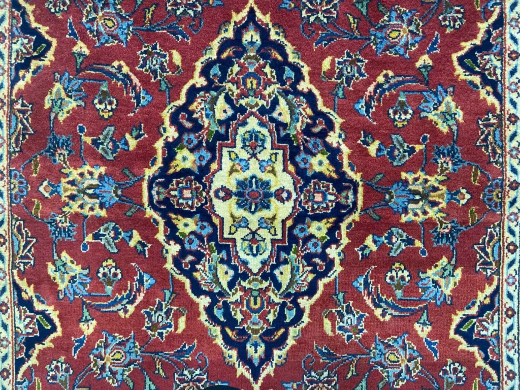 Perserteppich Keshan 183 x 106 cm Schafwolle handgeknüpft