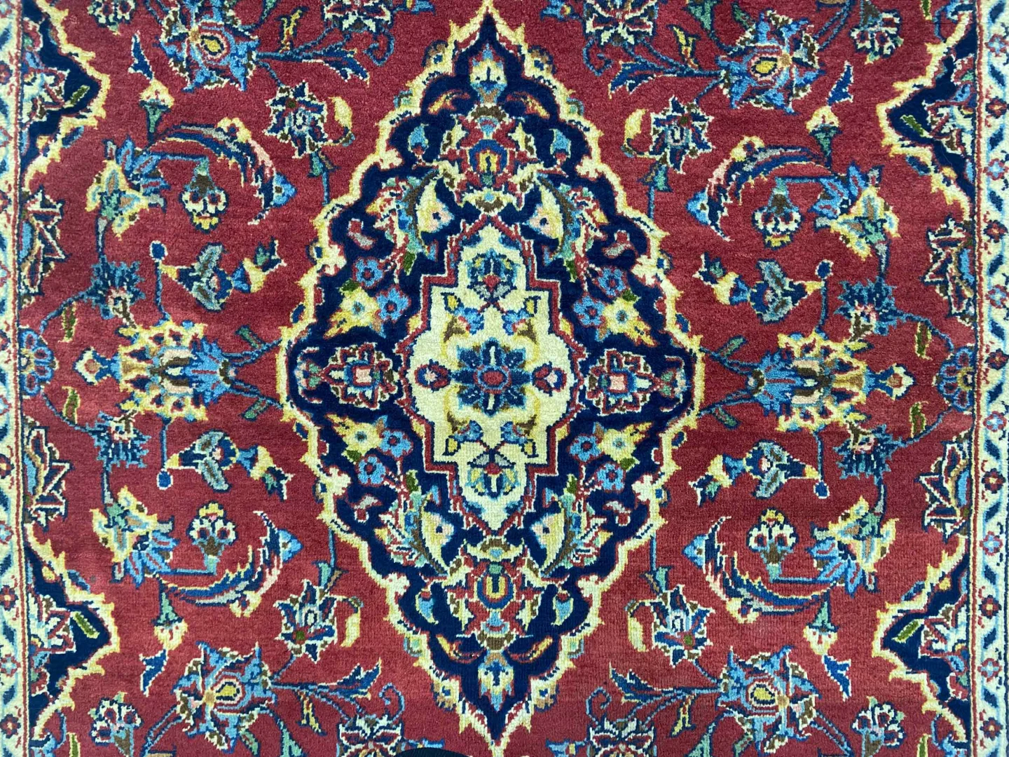 Perserteppich Keshan 183 x 106 cm Schafwolle handgeknüpft