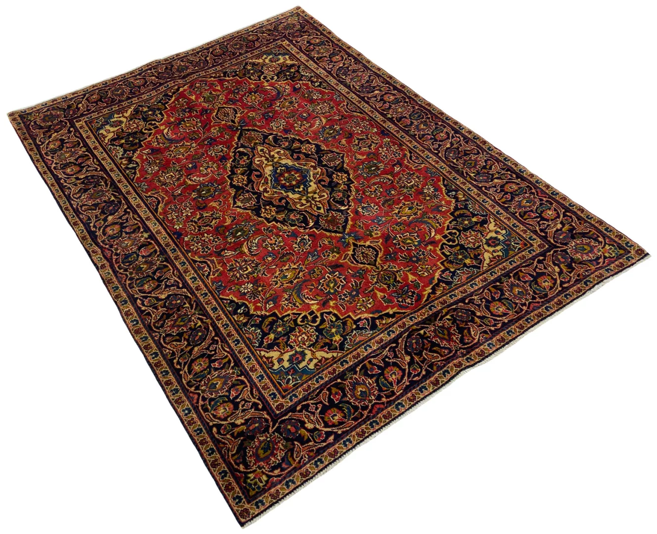 Perserteppich Keshan 187 x 140 cm Wolle handgeknüpft