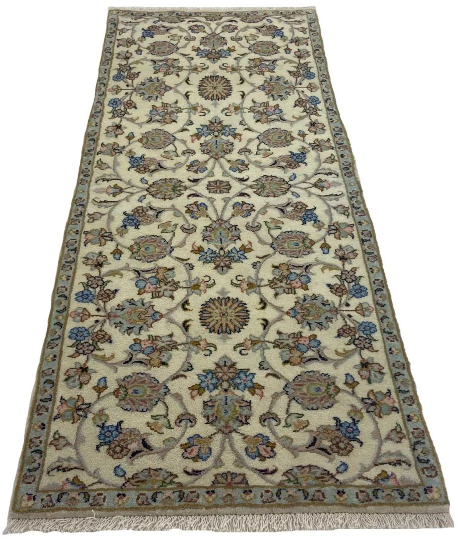 Perserteppich Keshan 190 x 83 cm Schafwolle handgeknüpft