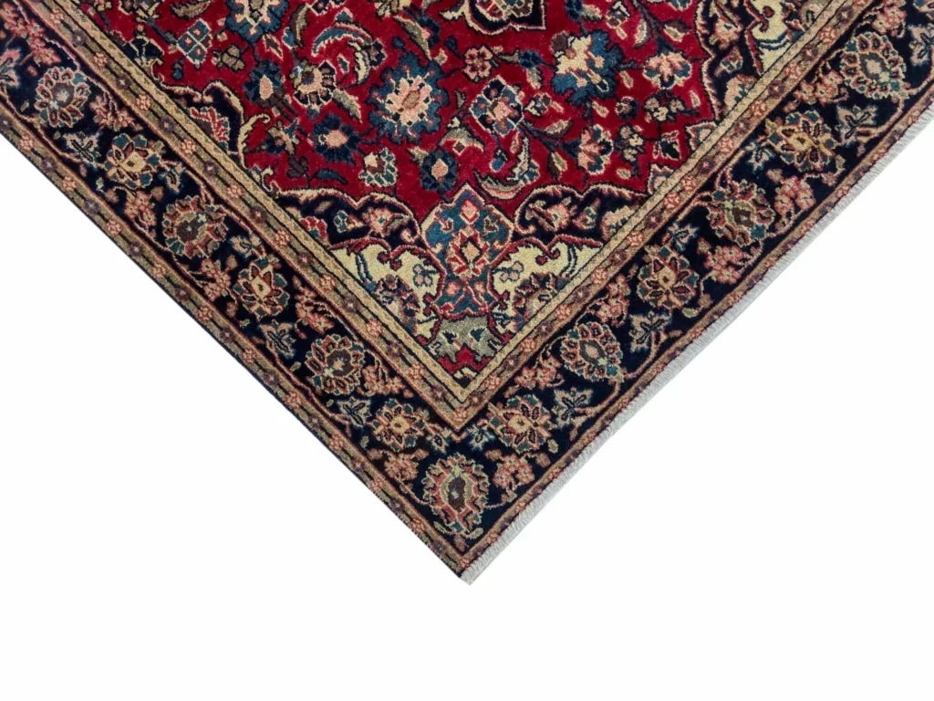 Perserteppich Keshan 194 x 127 cm Schafwolle handgeknüpft