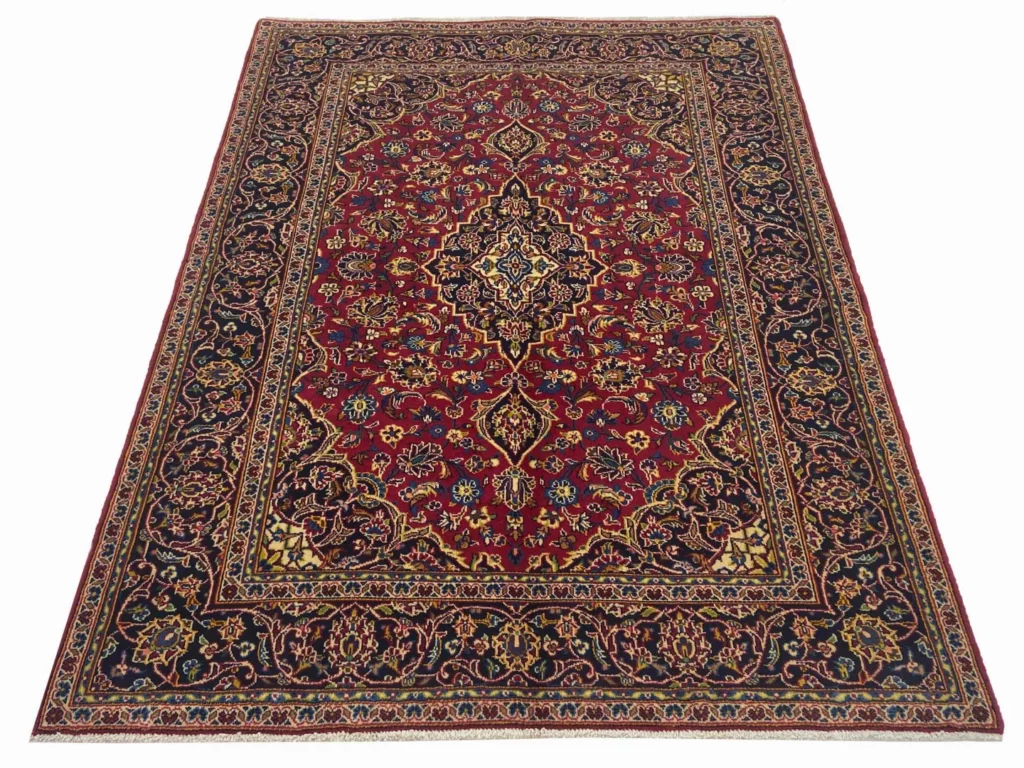 Perserteppich Keshan 197 x 146 cm Wolle handgeknüpft