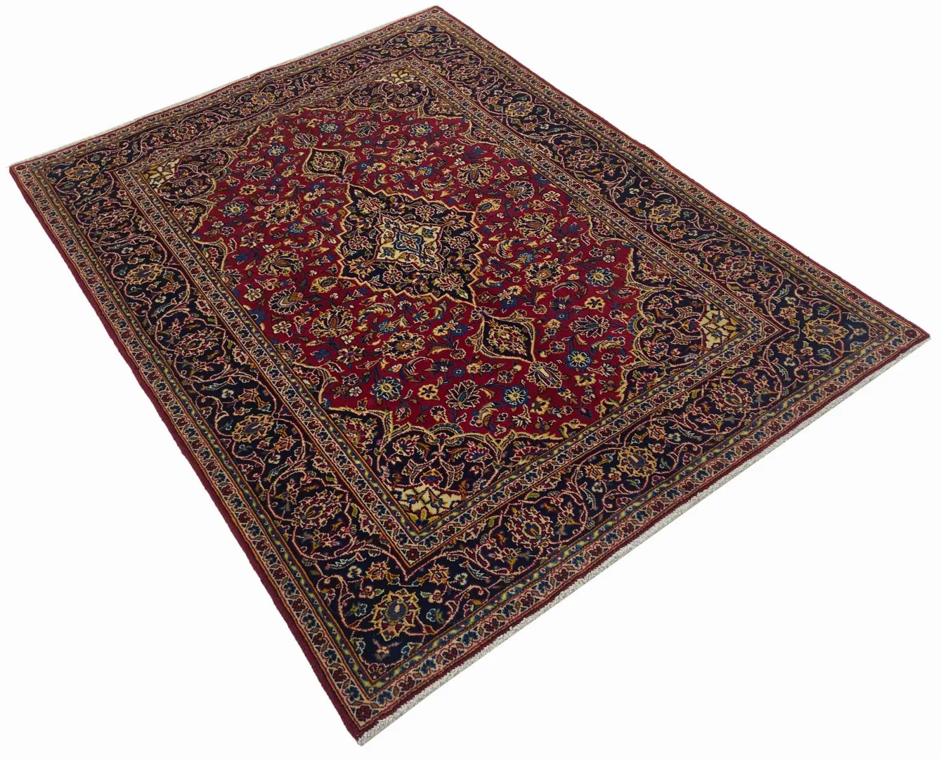 Perserteppich Keshan 197 x 146 cm Wolle handgeknüpft