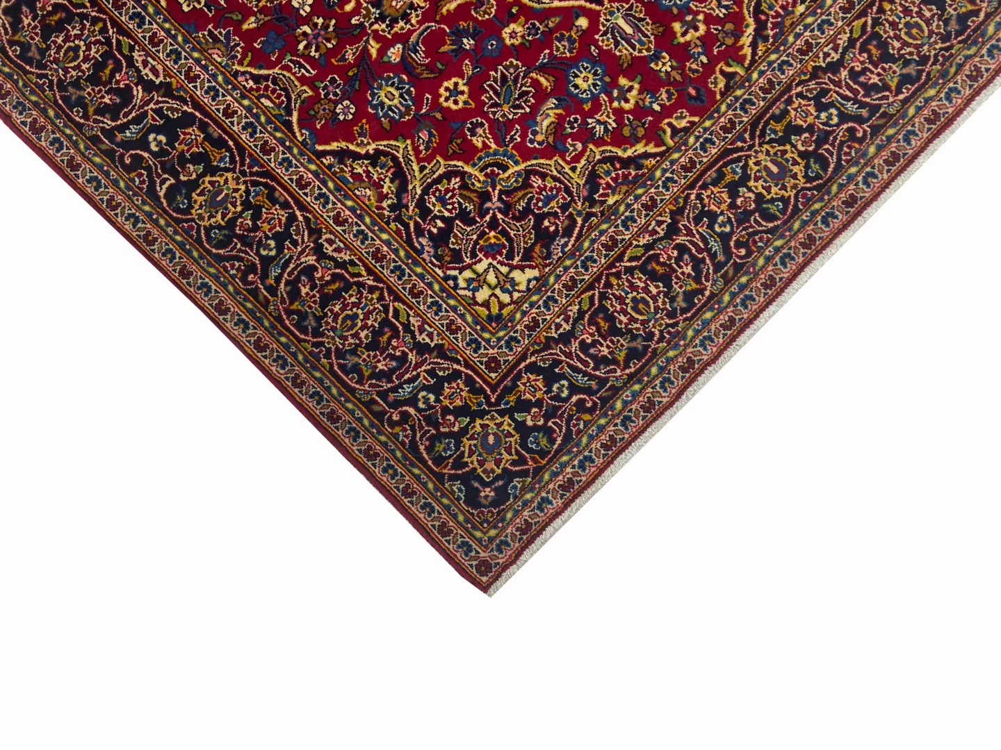 Perserteppich Keshan 197 x 146 cm Wolle handgeknüpft