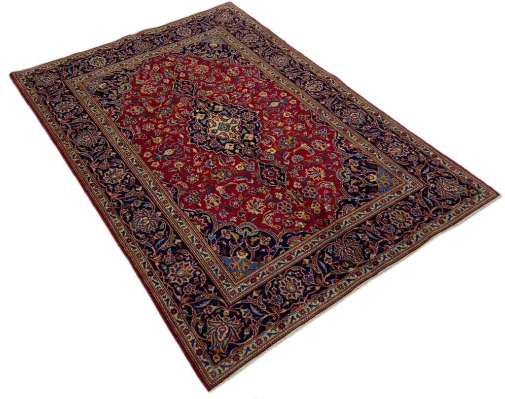 Perserteppich Keshan 198 x 135 cm Wolle handgeknüpft