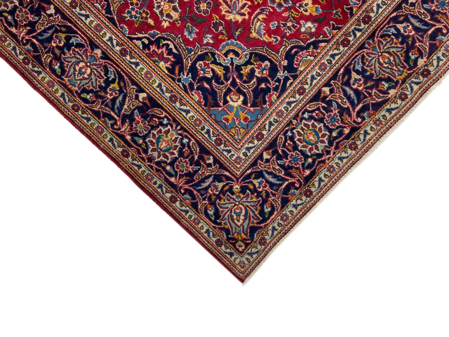 Perserteppich Keshan 198 x 135 cm Wolle handgeknüpft