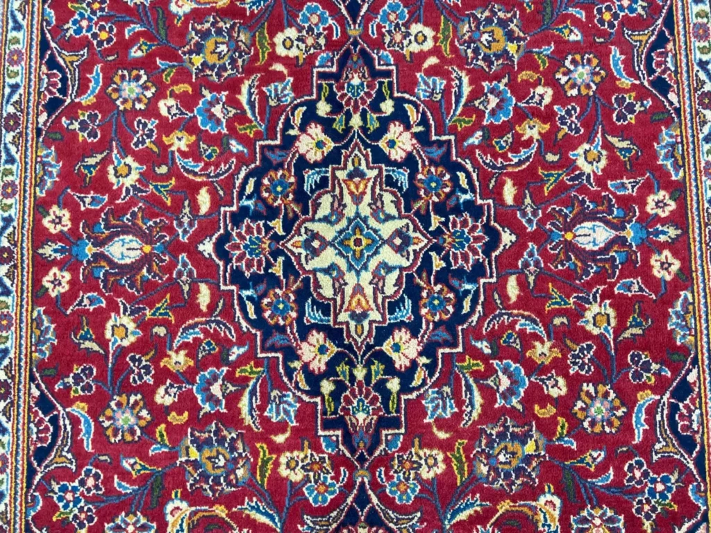 Perserteppich Keshan 198 x 135 cm Wolle handgeknüpft
