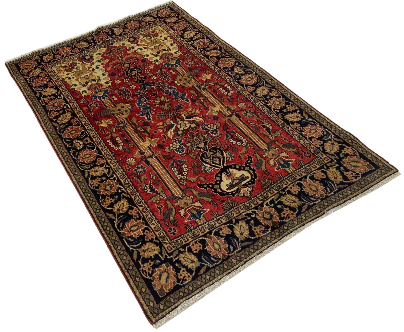 Perserteppich Keshan 200 x 127 cm Wolle handgeknüpft