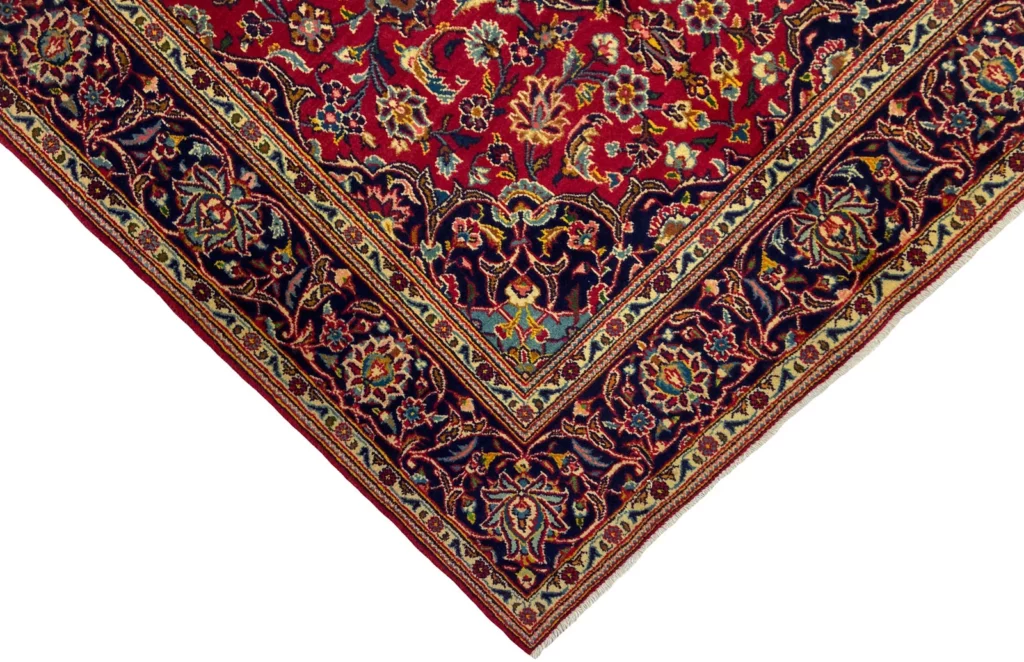 Perserteppich Keshan 200 x 133 cm Schafwolle handgeknüpft