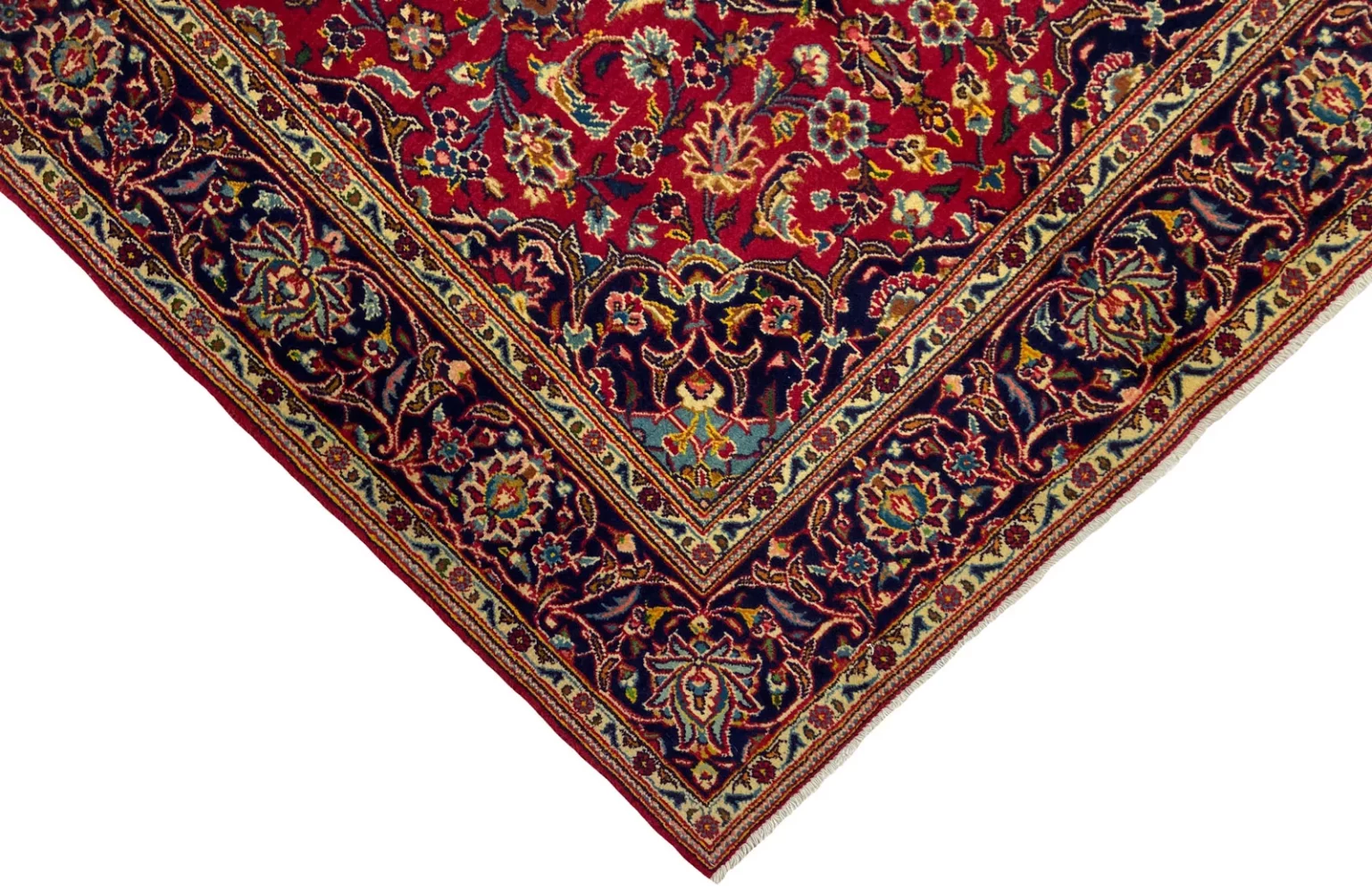 Perserteppich Keshan 200 x 133 cm Schafwolle handgeknüpft