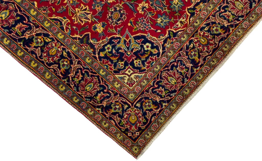Perserteppich Keshan 204 x 140 cm Schafwolle handgeknüpft