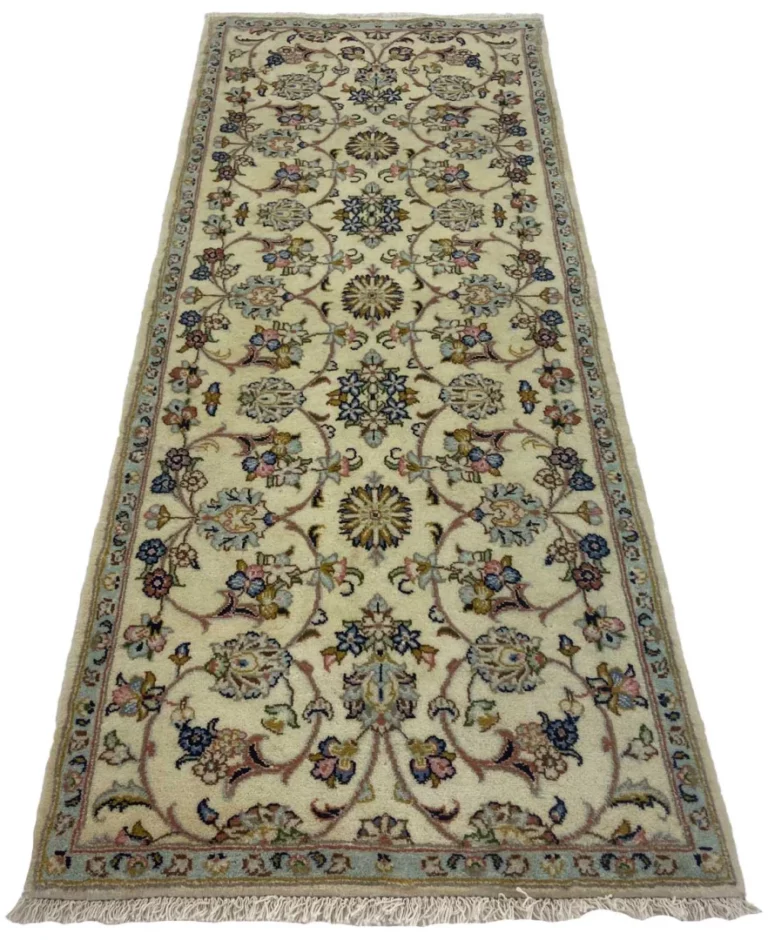 Perserteppich Keshan 207 x 82 cm Schafwolle handgeknüpft