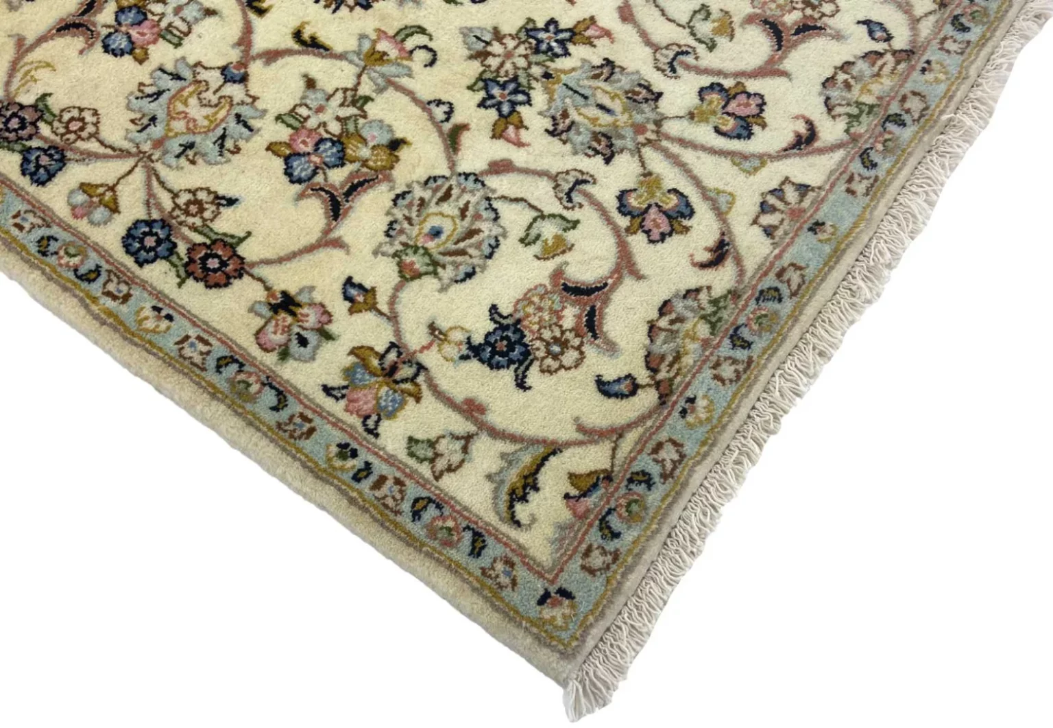 Perserteppich Keshan 207 x 82 cm Schafwolle handgeknüpft