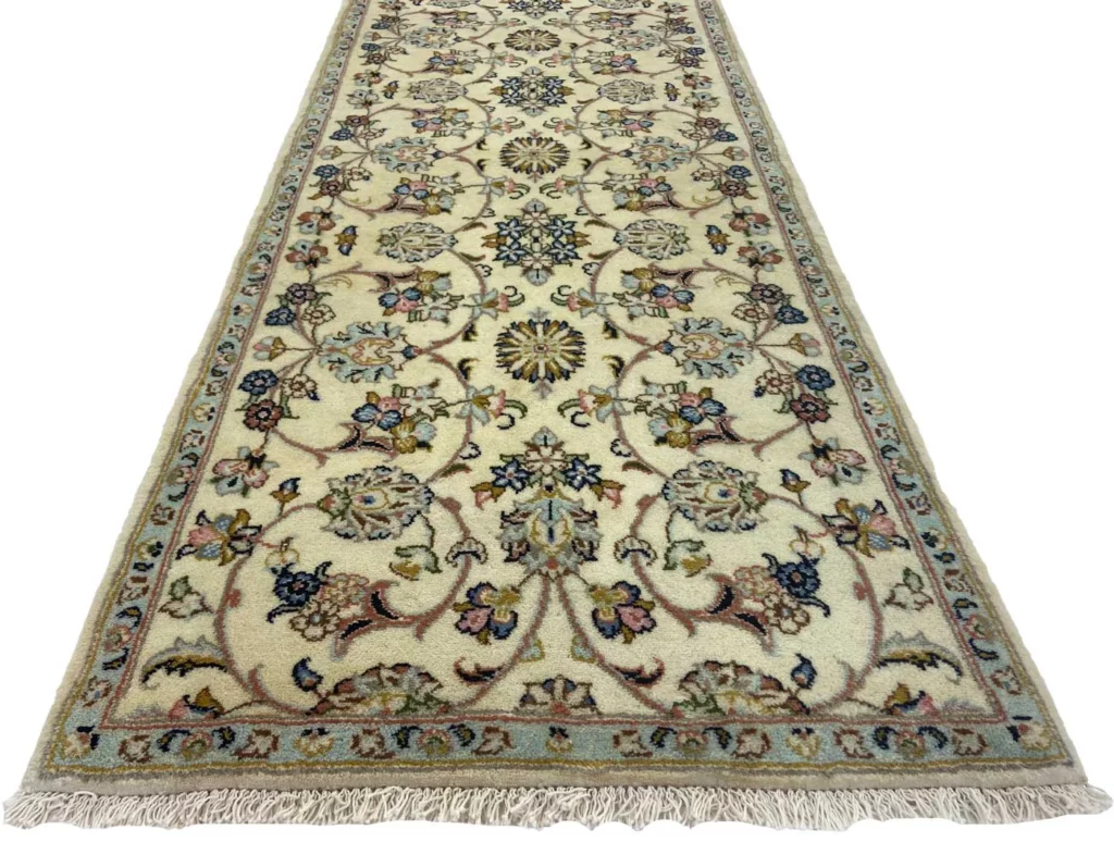 Perserteppich Keshan 207 x 82 cm Schafwolle handgeknüpft