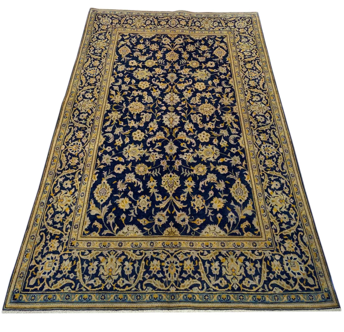 Perserteppich Keshan 209 x 128 cm Schafwolle handgeknüpft