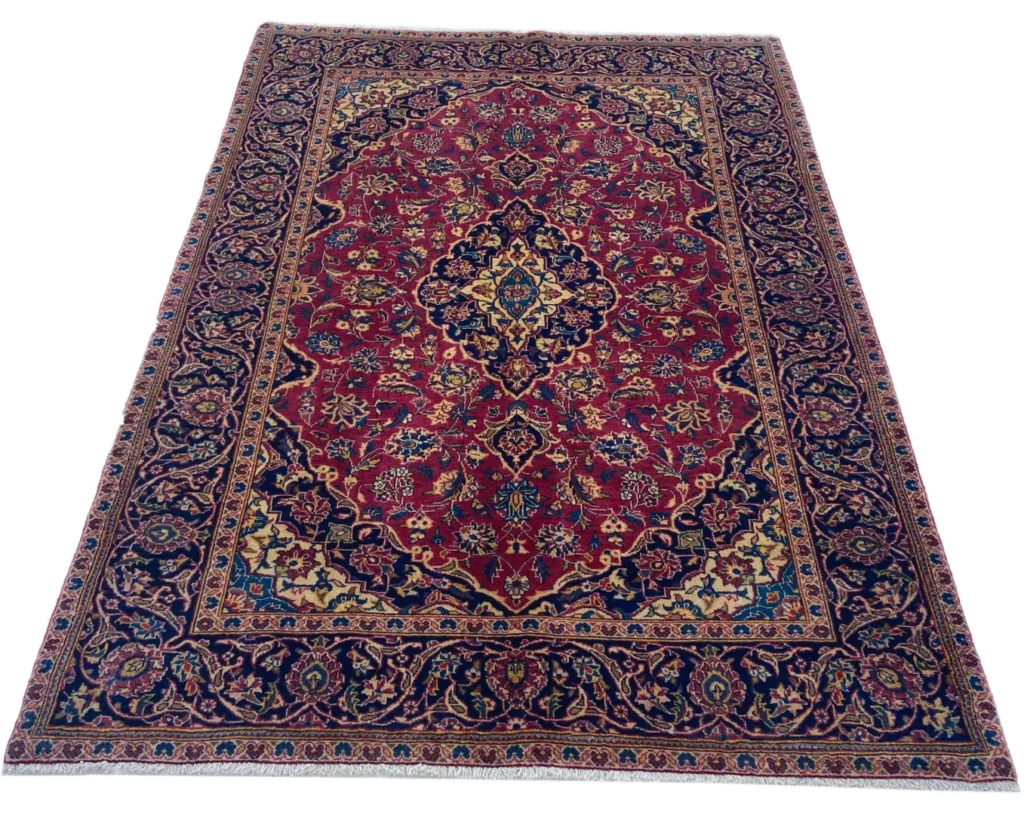 Perserteppich Keshan 209 x 145 cm Wolle handgeknüpft