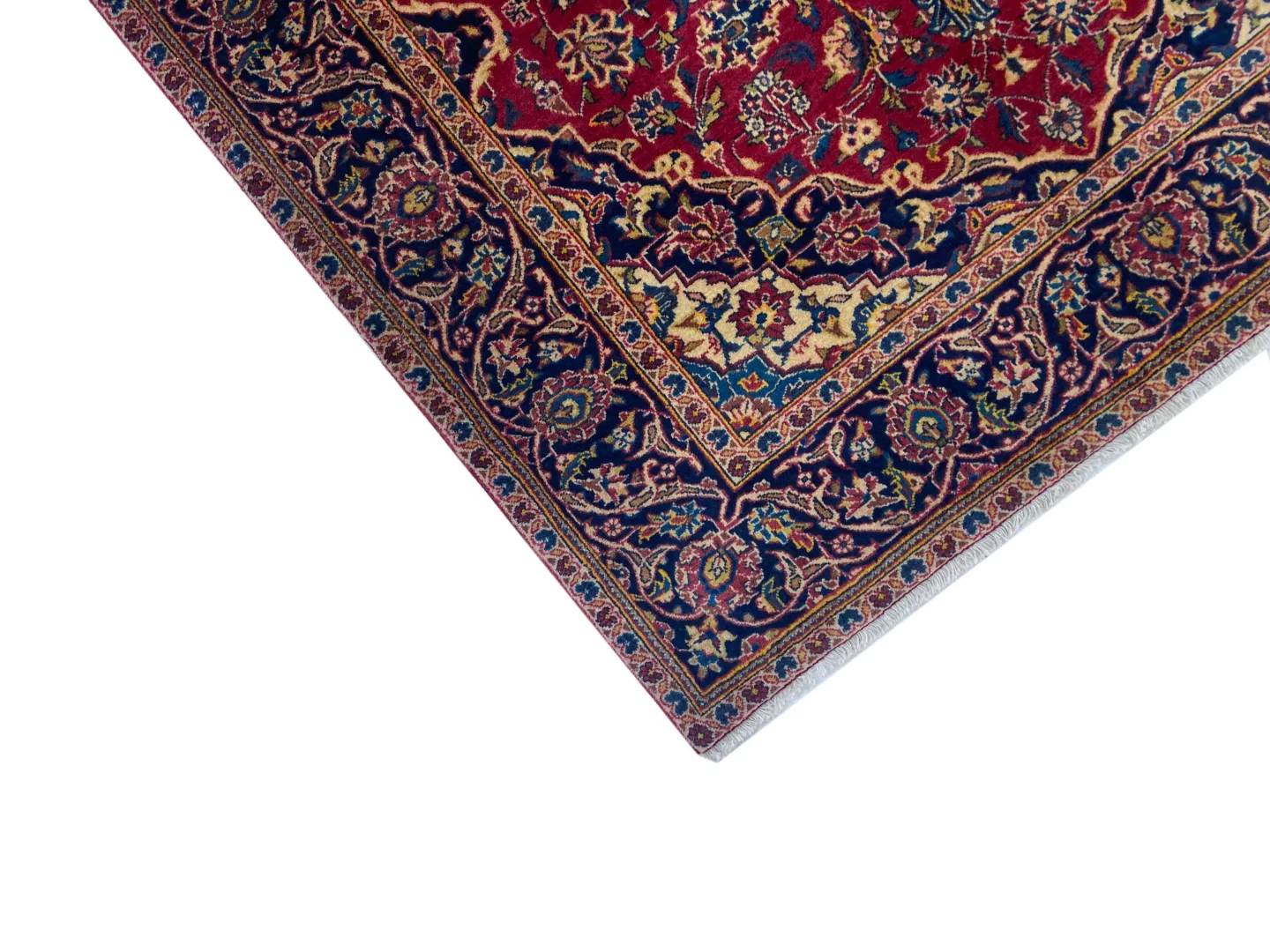 Perserteppich Keshan 209 x 145 cm Wolle handgeknüpft