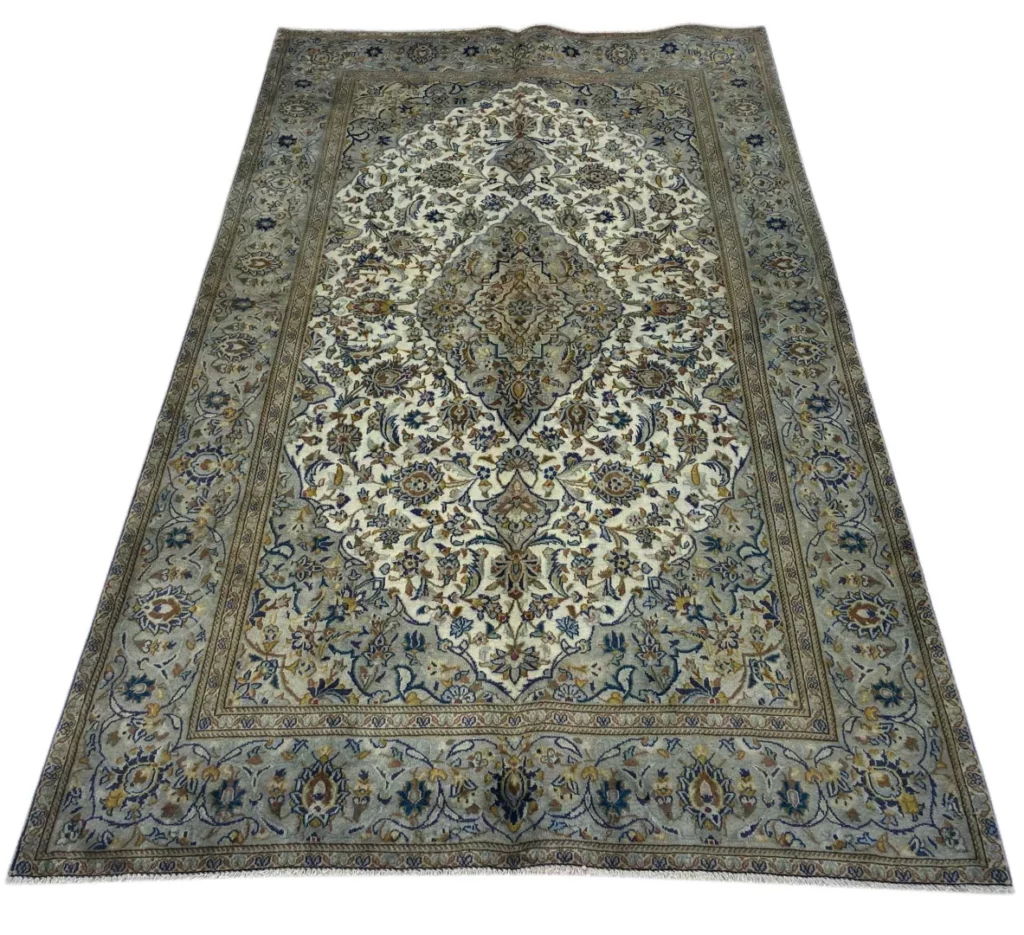 Perserteppich Keshan 210 x 128 cm Schafwolle handgeknüpft