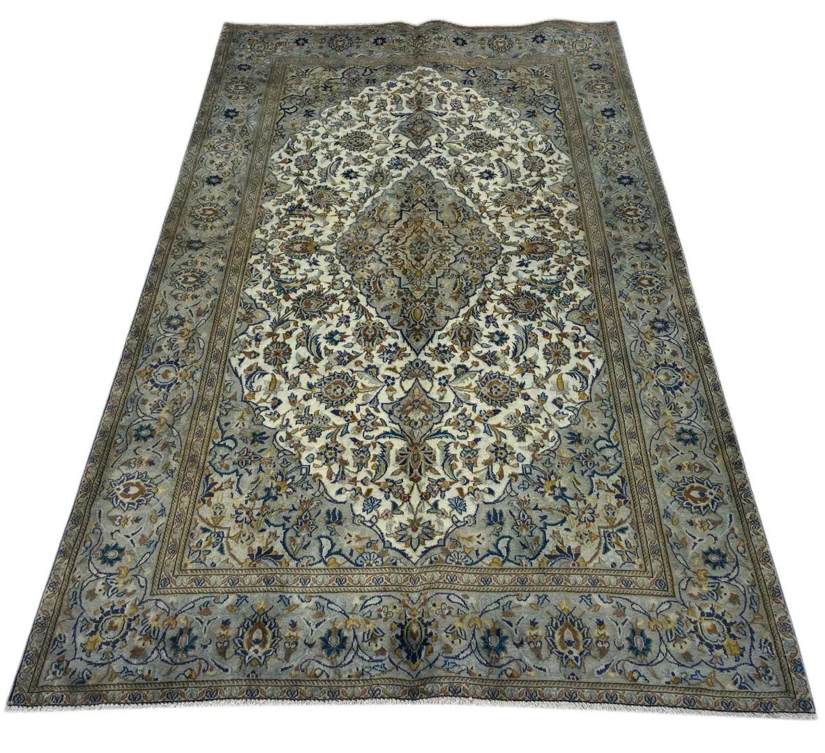 Perserteppich Keshan 210 x 128 cm Schafwolle handgeknüpft