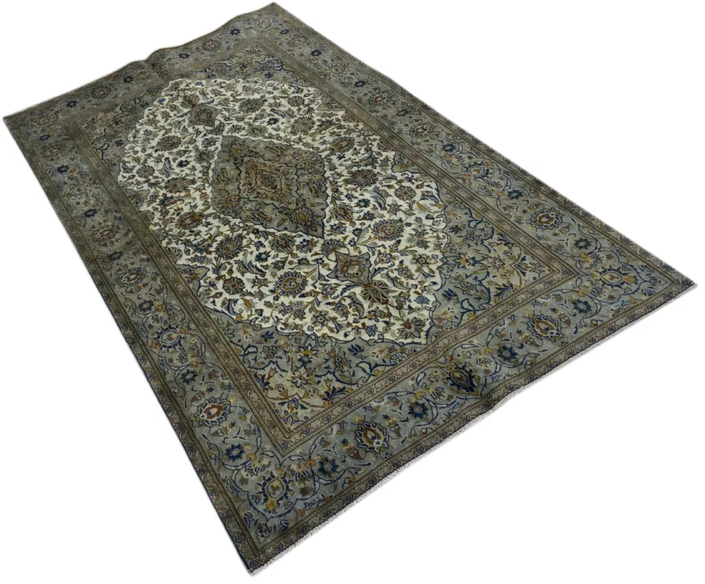 Perserteppich Keshan 210 x 128 cm Schafwolle handgeknüpft