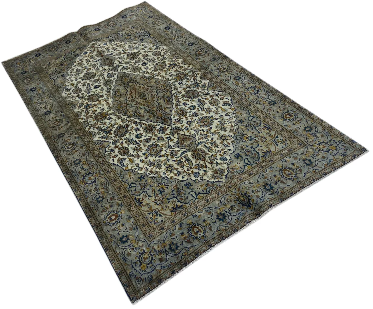 Perserteppich Keshan 210 x 128 cm Schafwolle handgeknüpft