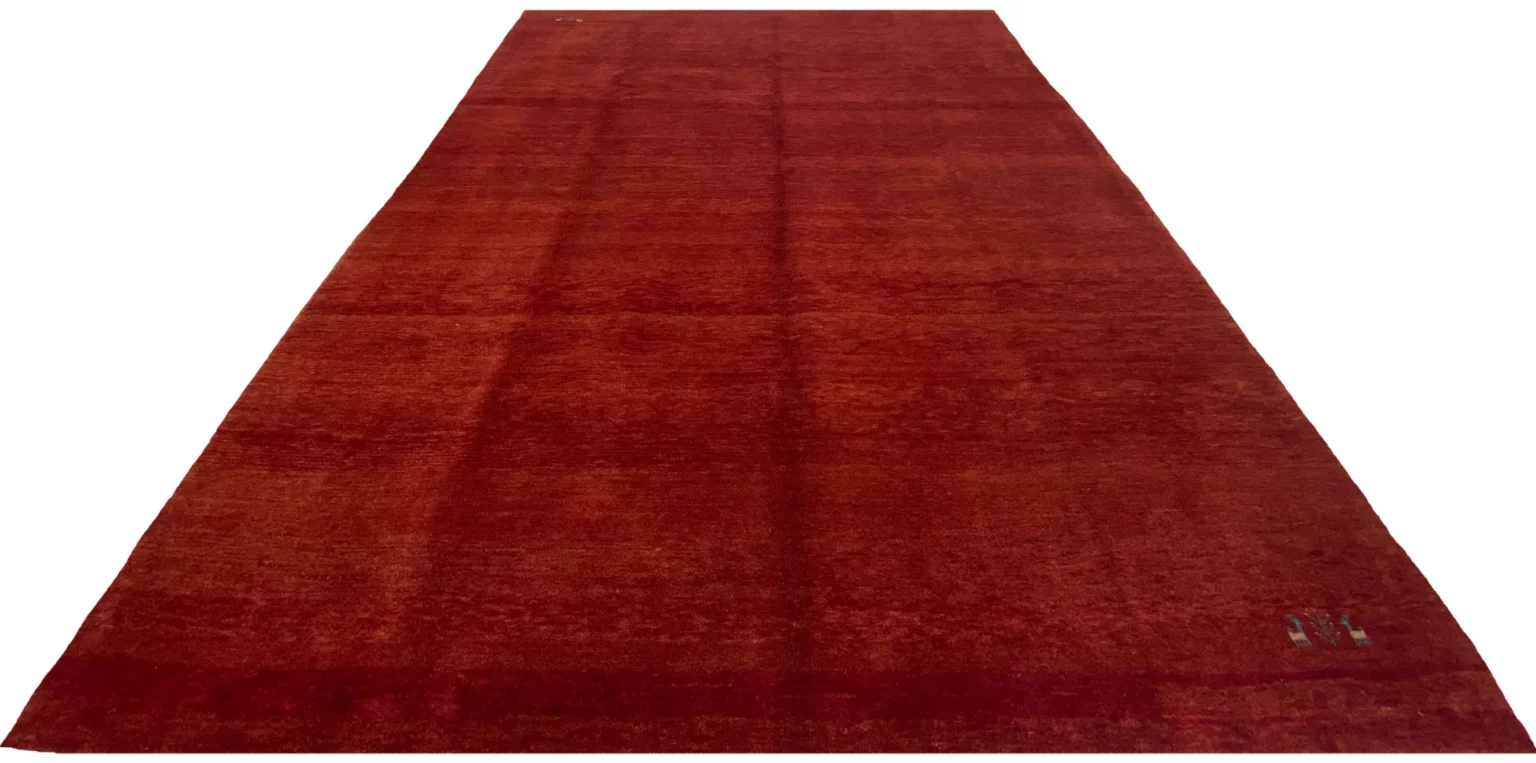 gabbeh-teppich-345-x-263-cm-hoher-weicher-flor-abstraktes-design-1-1 Perserteppich Fars 345 x 263 cm Wolle handgeknüpft