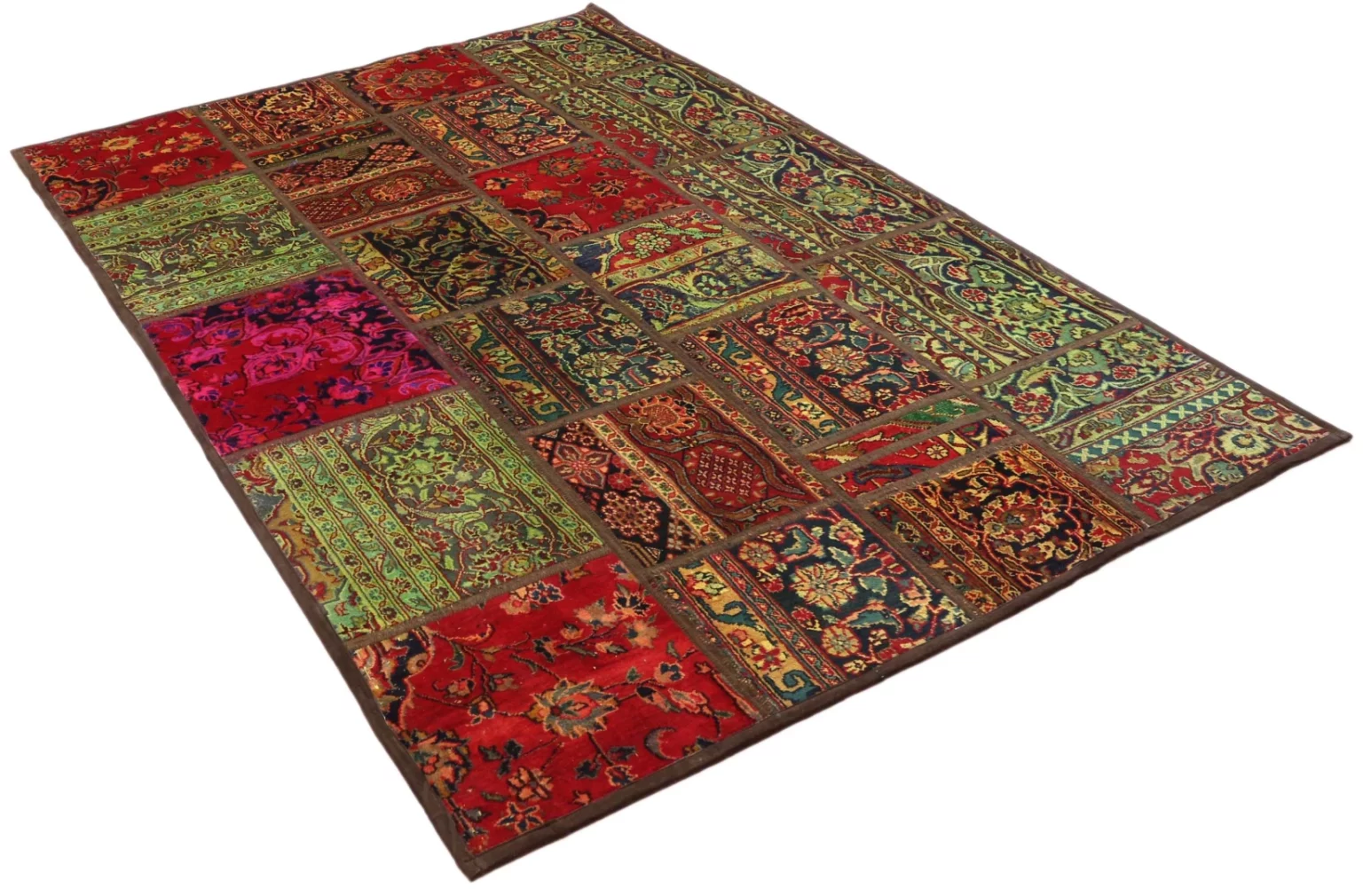 Orientteppich Patchwork 243 x 162 cm handgeknüpft