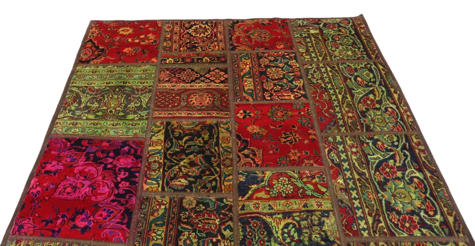 Orientteppich Patchwork 243 x 162 cm handgeknüpft