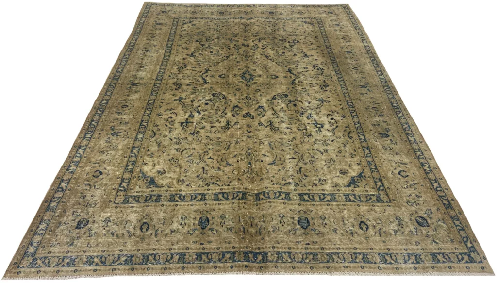 vintage-perserteppich-279-x-196-cm-handgeknupfter-teppich-mit-einzigartigem-1 Perserteppich 279 x 196 cm Wolle handgeknüpft