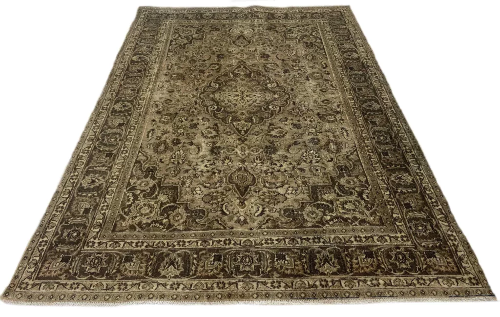 vintage-perserteppich-280-x-191-cm-handgeknupft-aufwendig-farbgearbeitet-1-1 Perserteppich 280 x 191 cm Wolle handgeknüpft