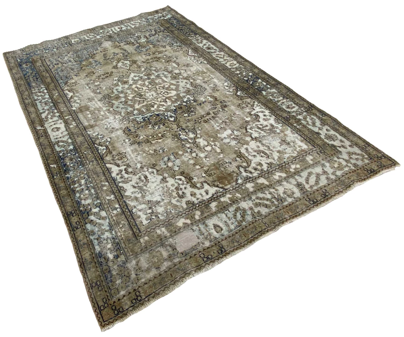 vintage-perserteppich-285-x-190-cm-handgeknupft-aufwendig-aufgearbeitet-1-2 Perserteppich 285 x 190 cm Wolle handgeknüpft