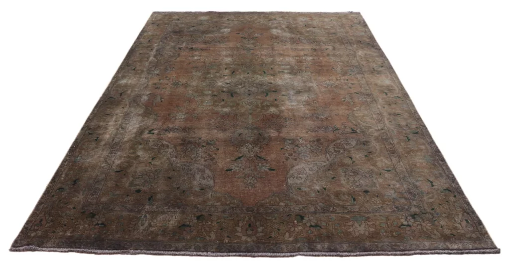 vintage-perserteppich-285-x-197-cm-aufwendig-aufgearbeitet-modernes-1 Perserteppich 285 x 197 cm Wolle handgeknüpft