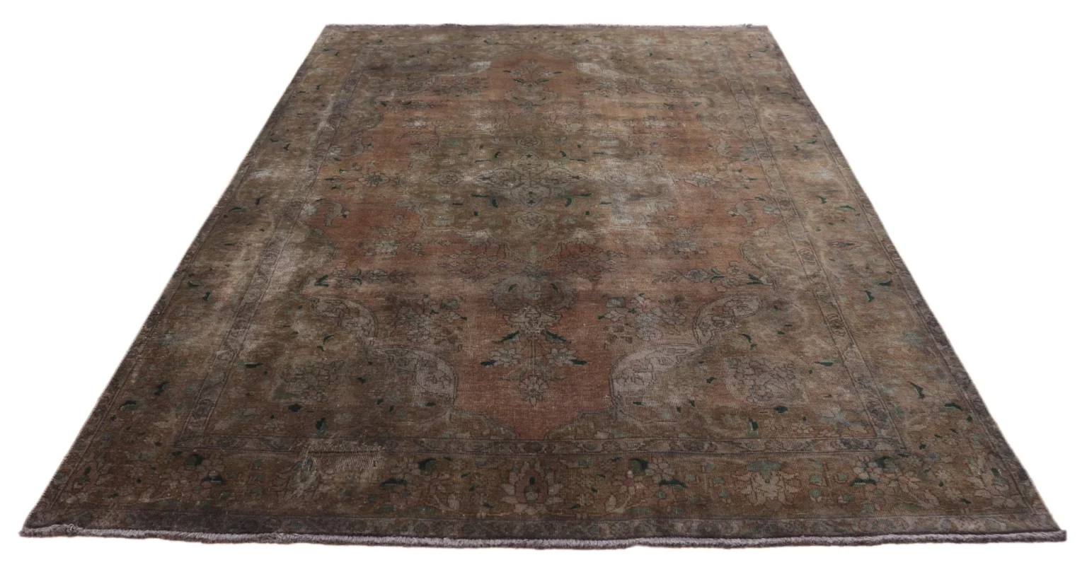 vintage-perserteppich-285-x-197-cm-aufwendig-aufgearbeitet-modernes-1 Perserteppich 285 x 197 cm Wolle handgeknüpft