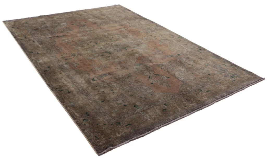 vintage-perserteppich-285-x-197-cm-aufwendig-aufgearbeitet-modernes-2 Perserteppich 285 x 197 cm Wolle handgeknüpft