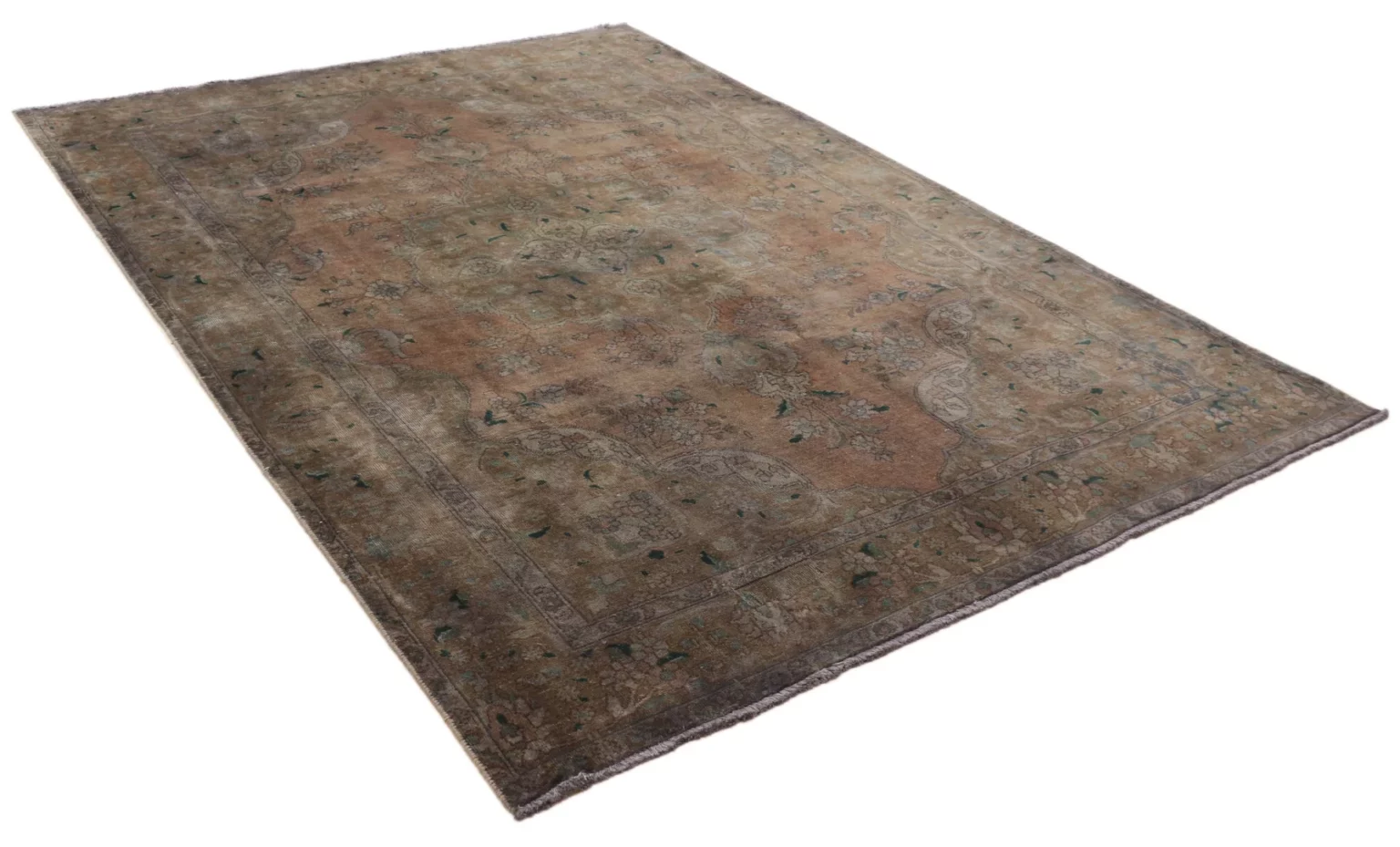 vintage-perserteppich-285-x-197-cm-aufwendig-aufgearbeitet-modernes-2 Perserteppich 285 x 197 cm Wolle handgeknüpft